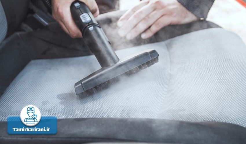 19. کاربرد بخارشو در تمیز کردن اتوموبیل